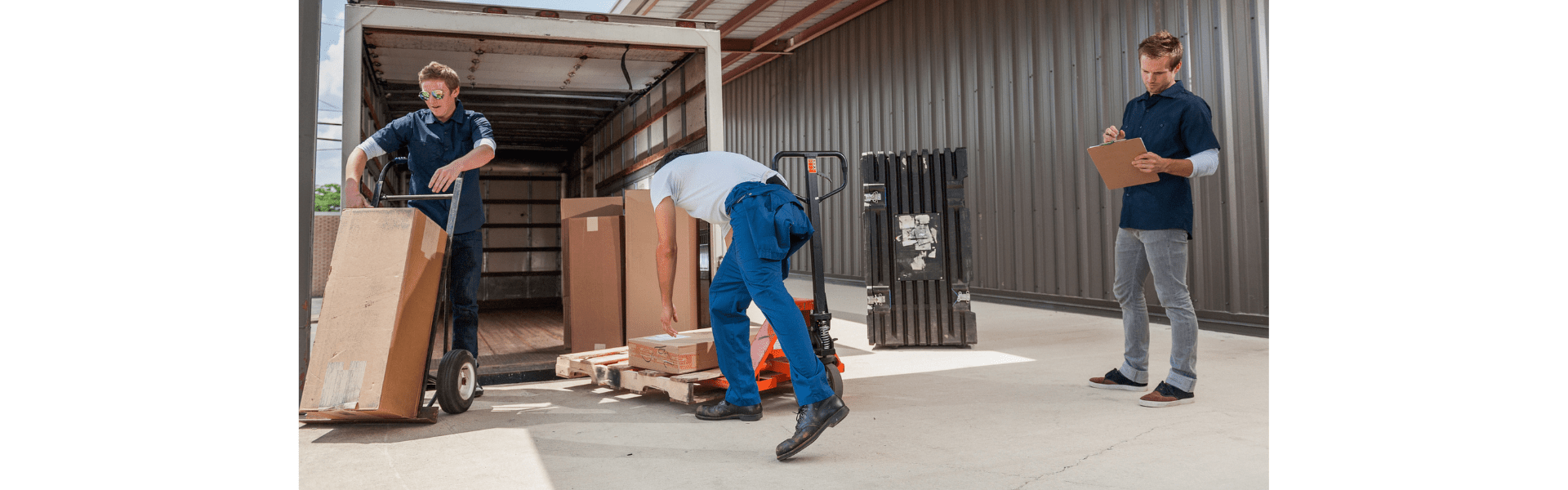 men loading delivery truck