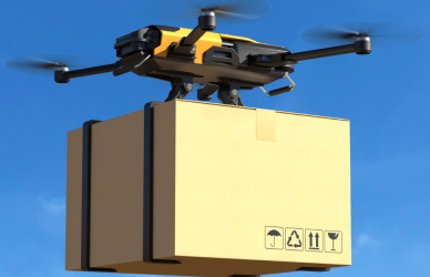 delivery drone carrying box