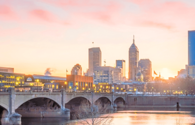 indianapolis indiana city skyline top U.S. cities for last-mile delivery drivers in 2024